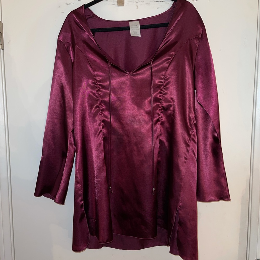 Maroon silky dress